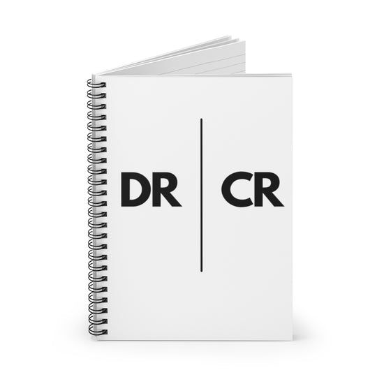 Debit Credit Accounting Spiral Notebook - Ruled Line