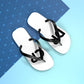 White Accounting Debit and Credit Flip Flops